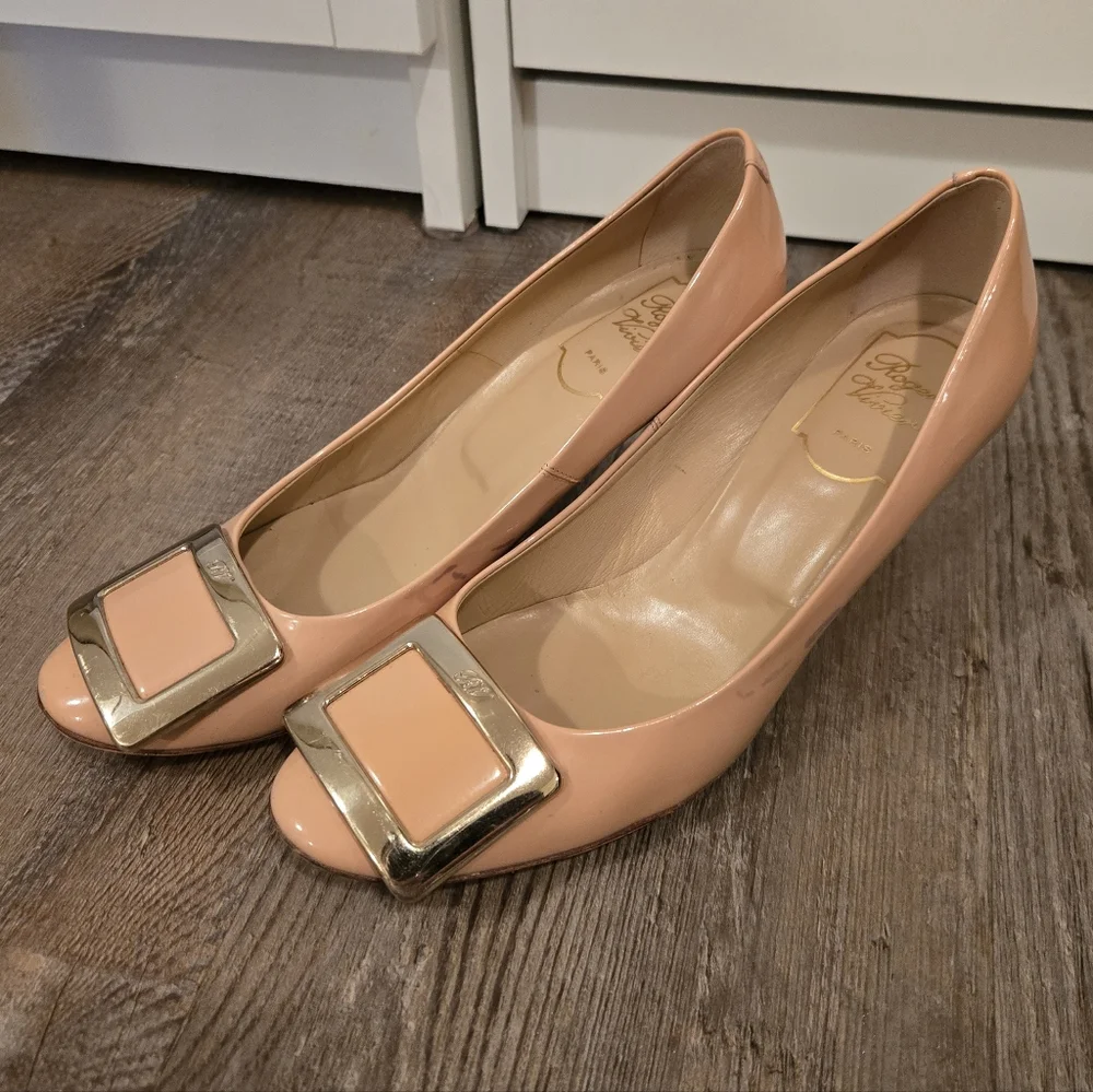 Roger Vivier Pink Nude Pumps Heels Size 36.5 - Picture 1 of 13